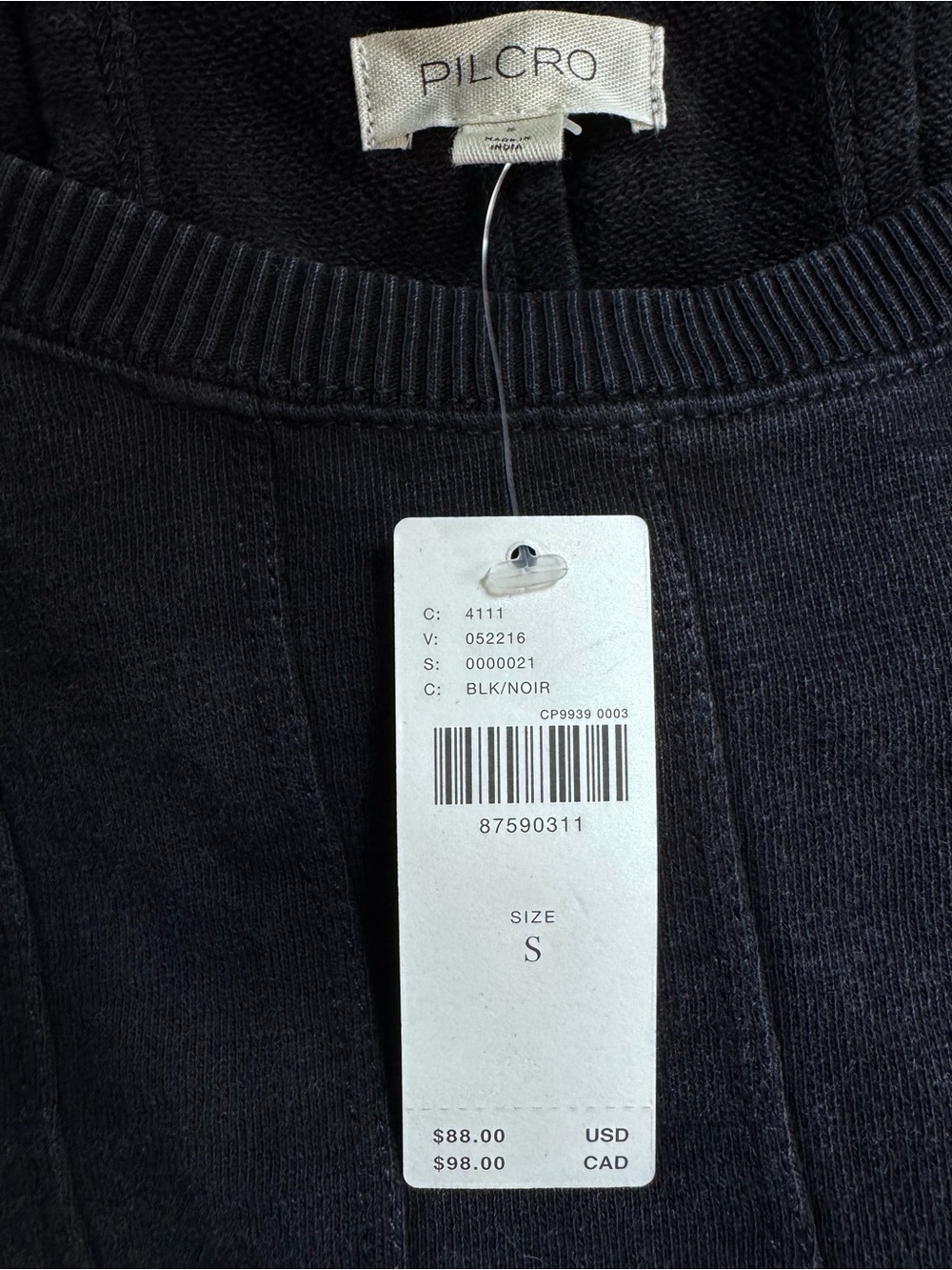 Anthropologie Pilcro Box-Pleated Sweatshirt Small NWT - Picture 9 of 11